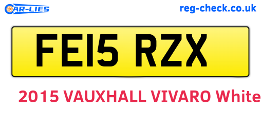 FE15RZX are the vehicle registration plates.