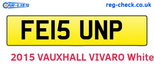 FE15UNP are the vehicle registration plates.