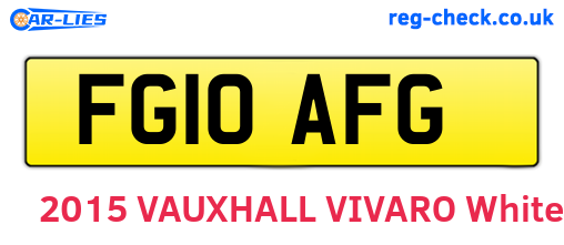 FG10AFG are the vehicle registration plates.