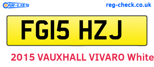 FG15HZJ are the vehicle registration plates.