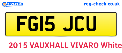FG15JCU are the vehicle registration plates.