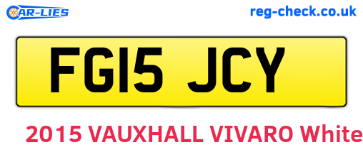 FG15JCY are the vehicle registration plates.