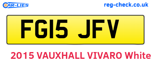 FG15JFV are the vehicle registration plates.