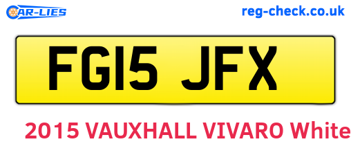 FG15JFX are the vehicle registration plates.