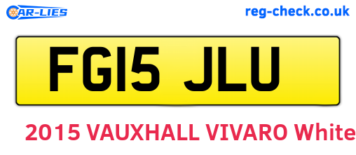FG15JLU are the vehicle registration plates.