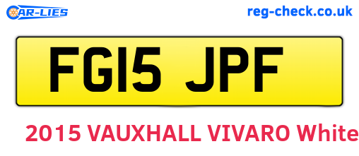 FG15JPF are the vehicle registration plates.