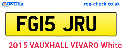 FG15JRU are the vehicle registration plates.