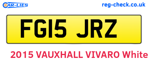FG15JRZ are the vehicle registration plates.