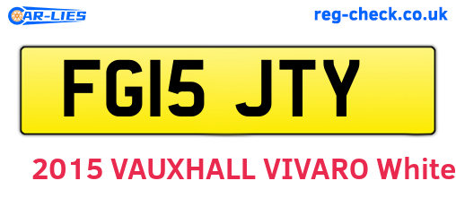 FG15JTY are the vehicle registration plates.