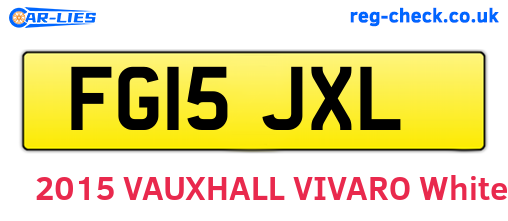 FG15JXL are the vehicle registration plates.