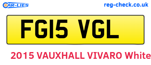 FG15VGL are the vehicle registration plates.