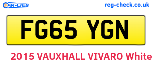 FG65YGN are the vehicle registration plates.