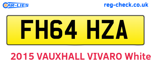 FH64HZA are the vehicle registration plates.