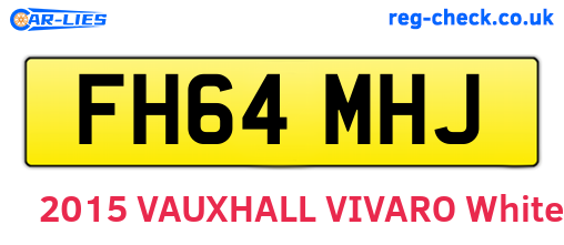 FH64MHJ are the vehicle registration plates.