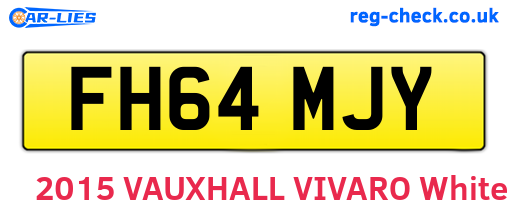 FH64MJY are the vehicle registration plates.