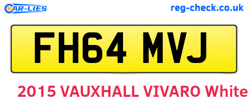 FH64MVJ are the vehicle registration plates.