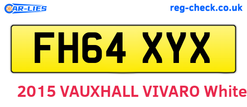 FH64XYX are the vehicle registration plates.