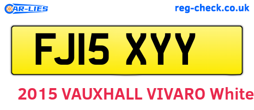FJ15XYY are the vehicle registration plates.