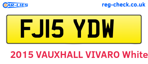 FJ15YDW are the vehicle registration plates.