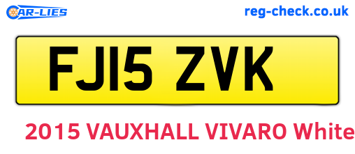 FJ15ZVK are the vehicle registration plates.