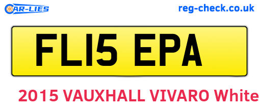 FL15EPA are the vehicle registration plates.