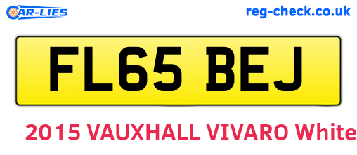 FL65BEJ are the vehicle registration plates.