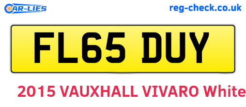 FL65DUY are the vehicle registration plates.