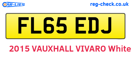 FL65EDJ are the vehicle registration plates.
