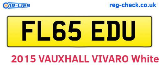 FL65EDU are the vehicle registration plates.