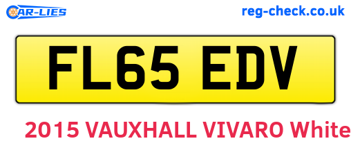 FL65EDV are the vehicle registration plates.