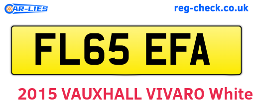 FL65EFA are the vehicle registration plates.