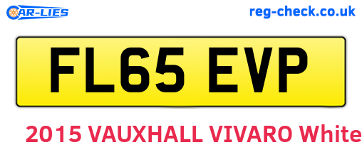 FL65EVP are the vehicle registration plates.