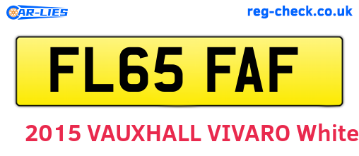 FL65FAF are the vehicle registration plates.