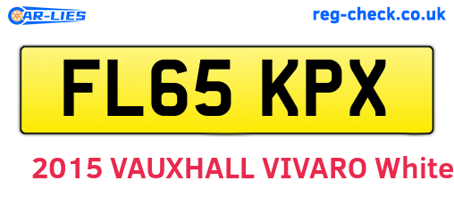 FL65KPX are the vehicle registration plates.