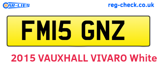 FM15GNZ are the vehicle registration plates.