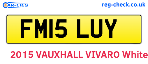 FM15LUY are the vehicle registration plates.