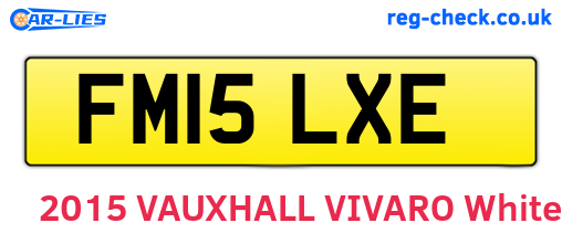 FM15LXE are the vehicle registration plates.