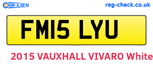 FM15LYU are the vehicle registration plates.