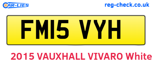 FM15VYH are the vehicle registration plates.