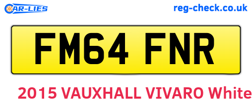 FM64FNR are the vehicle registration plates.