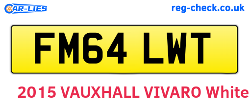 FM64LWT are the vehicle registration plates.