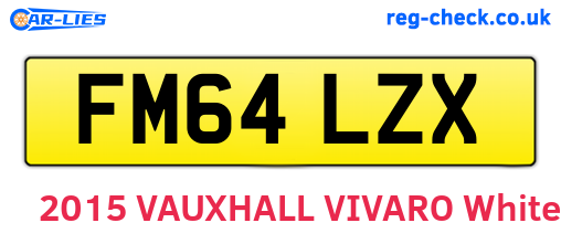 FM64LZX are the vehicle registration plates.