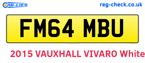FM64MBU are the vehicle registration plates.