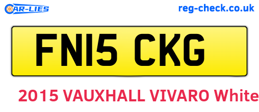 FN15CKG are the vehicle registration plates.