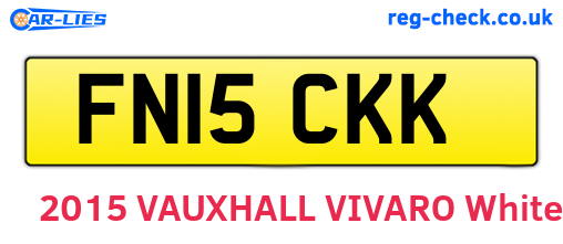 FN15CKK are the vehicle registration plates.