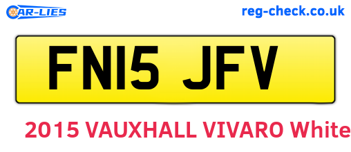 FN15JFV are the vehicle registration plates.