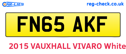 FN65AKF are the vehicle registration plates.