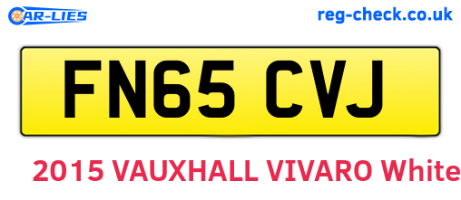 FN65CVJ are the vehicle registration plates.