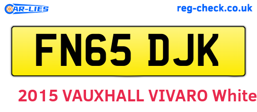 FN65DJK are the vehicle registration plates.