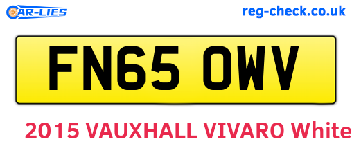FN65OWV are the vehicle registration plates.